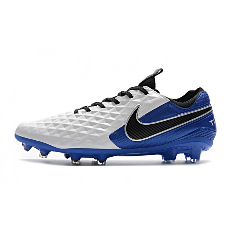 Nike Tiempo Legend VIII Elite FG Bílý Modrý Černá